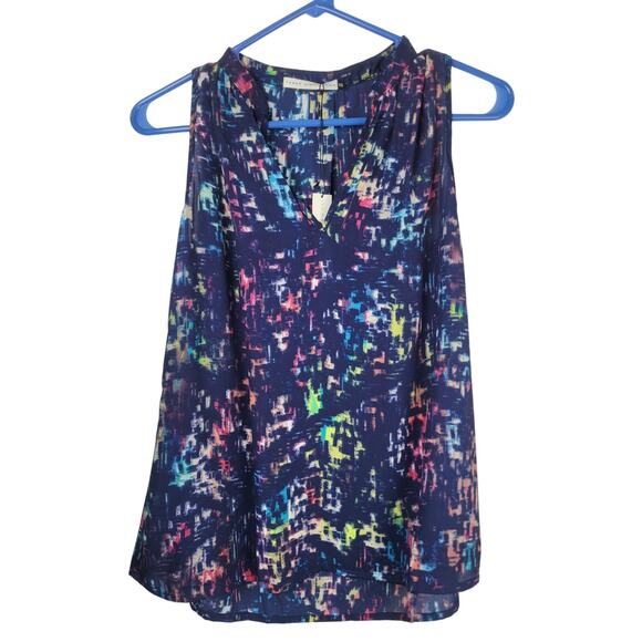 Three Eighty Two Revolve Aerin Split V Tank Prague Multicolor Sz XS - Picture 1 of 9